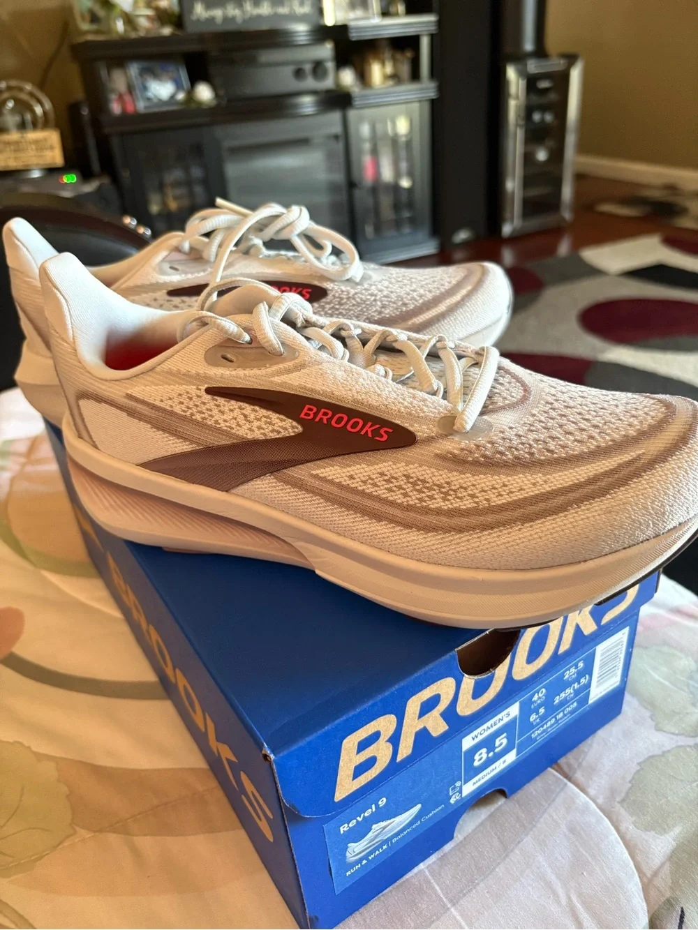 Brooks Women's Running Shoes in Beige with Taupe Accents